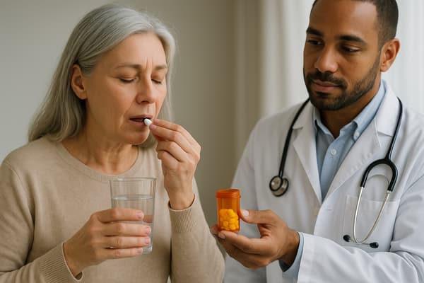 Blister de médicaments et ordonnance de traitement